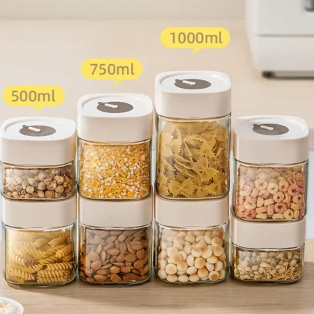 ظرف حبوبات و ادویه3سایز(طوسی)goodgrips