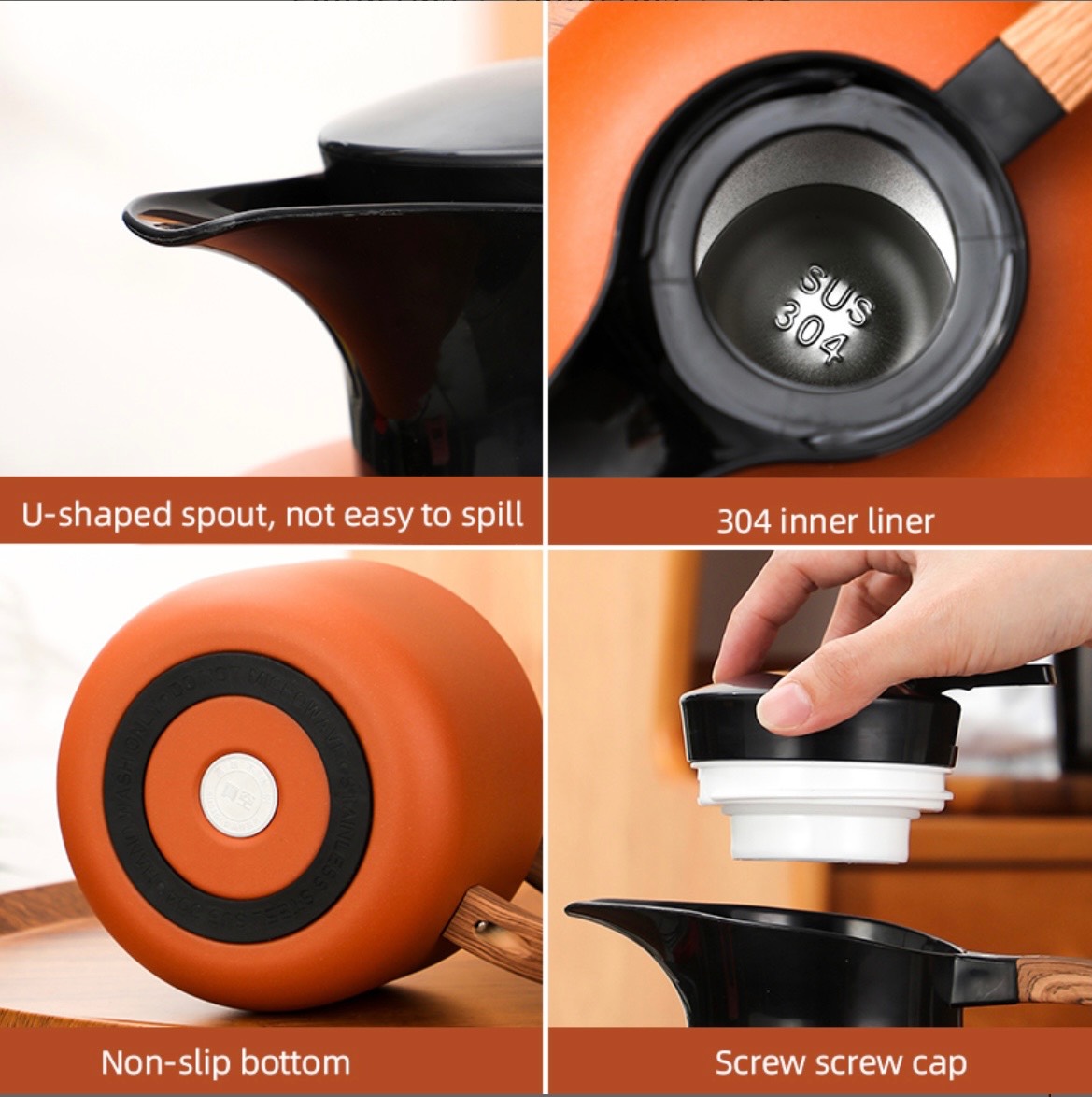 فلاسک 2لیتر تمام استیل(مشکی)goodgrips - Image 2